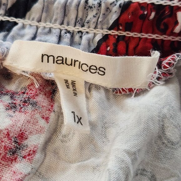 Women's red, white, and blue strapless top, Maurices Size 1X - Picture 3 of 5